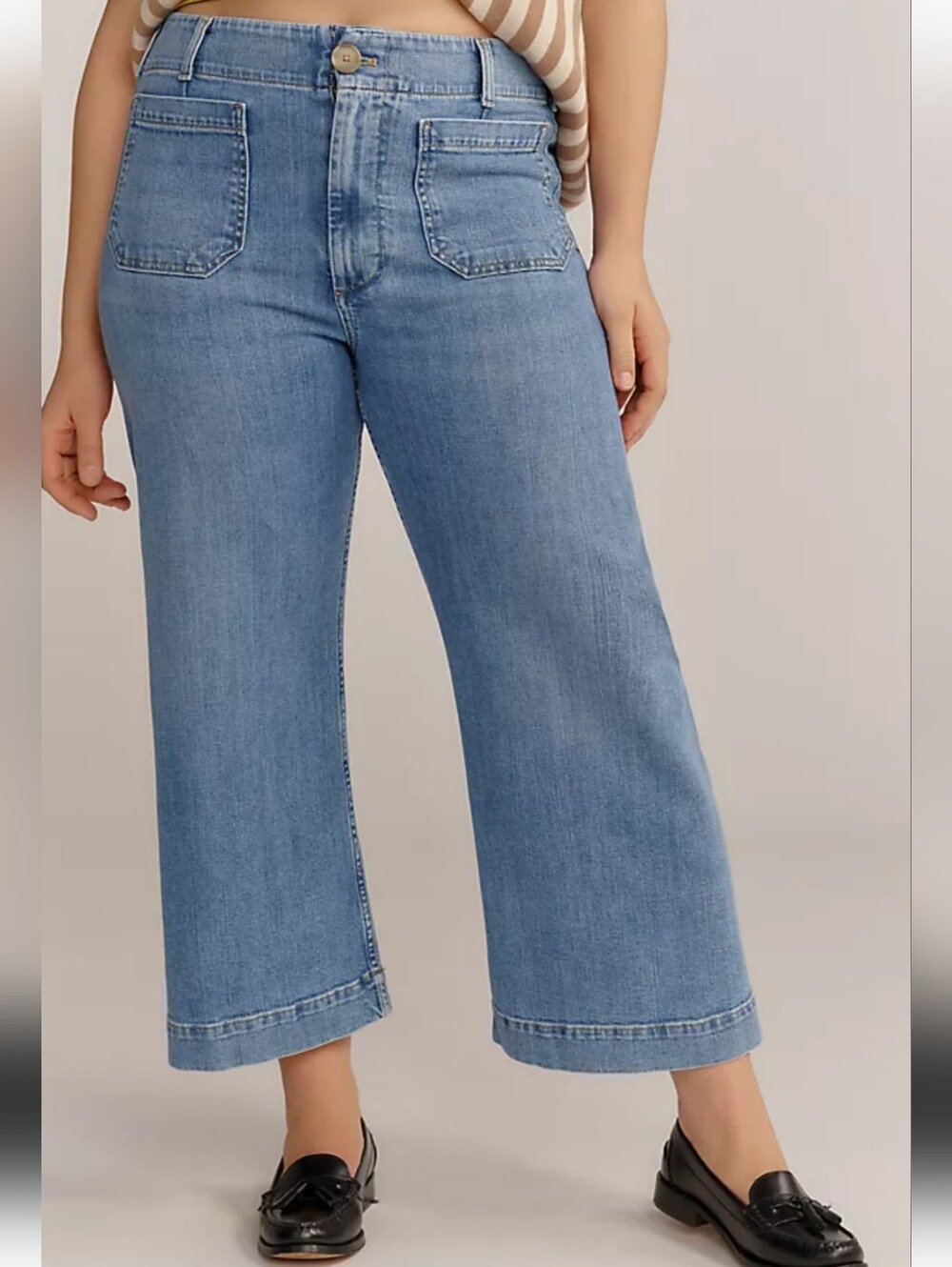 Maeve The Colette Wide Leg Crop Jeans Size 31
